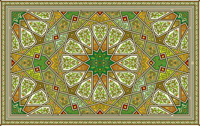 القواعد الزخرفية التي يقوم عليها التكوين الزخرفي في الزخارف الإسلامية